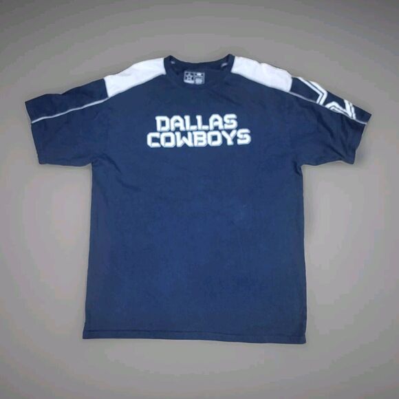 Dallas Cowboys VTG Y2K Team Apparel Block Script Piped T‎ Shirt Star Sleeve XL - Picture 1 of 6